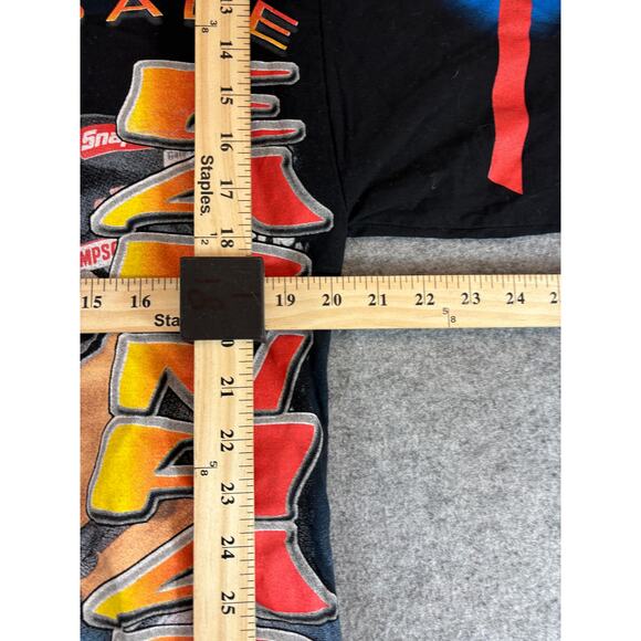 VTG 90s NASCAR Dale Earnhardt The Intimidator Racing Shirt Mens Medium Black AOP - Picture 6 of 6